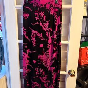 Floral Black and Pink Women's Skirt